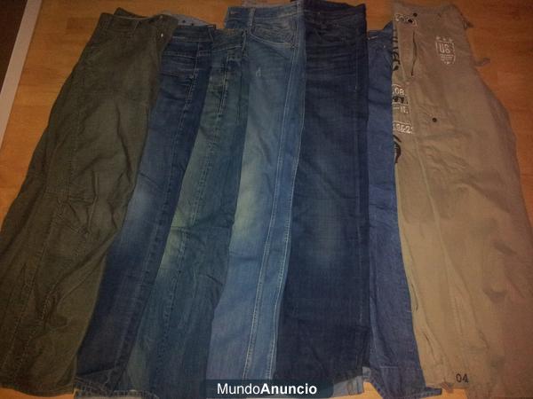 pantalones chico talla 30,32 g-star, diesel, levi´s...