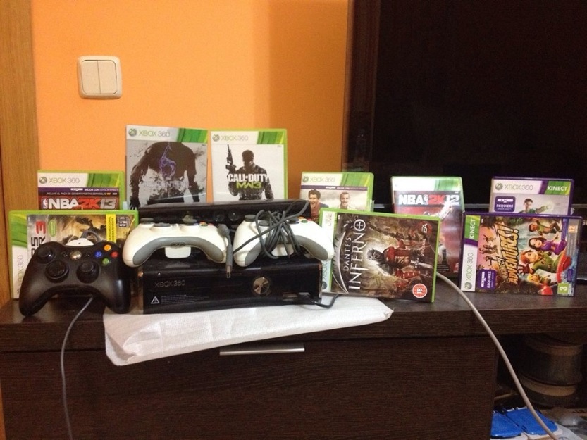 Xbox 360, kinect  y juegos