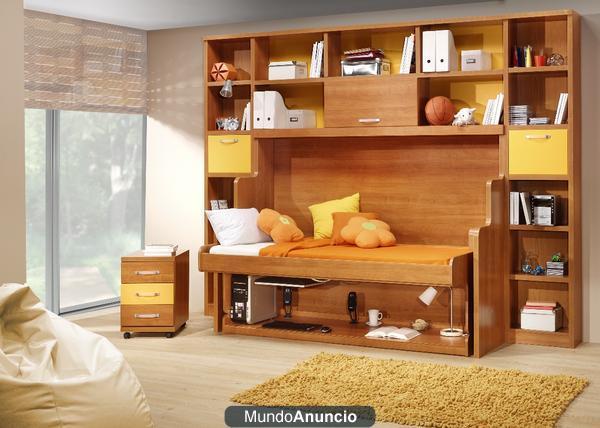 * MUEBLES PARCHIS*   mueble cama doble para pared de pladur/mueble abatible doble