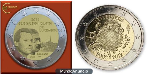 Monedas commemorativas Luxemburgo 2012 de 2 euro