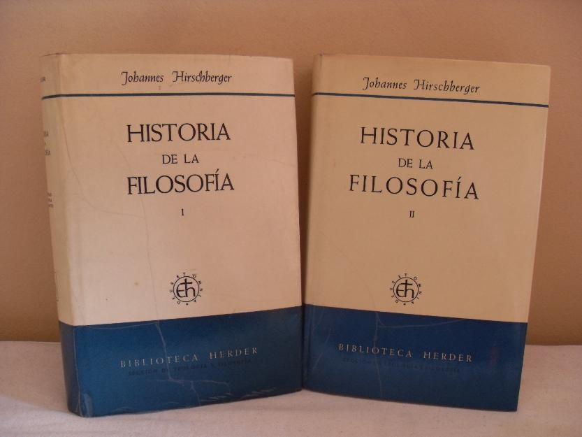 Historia de la Filosofía I y II (Johannes Hirschberger)