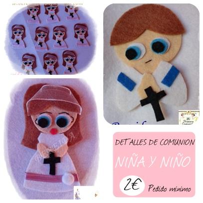 niña y niño de comunion,, detalles a 2 euros mas envio