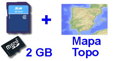 Tarjeta 2 gb + Mapas GPS Garmin Topográficos de España Montana 600- 650 - 650T