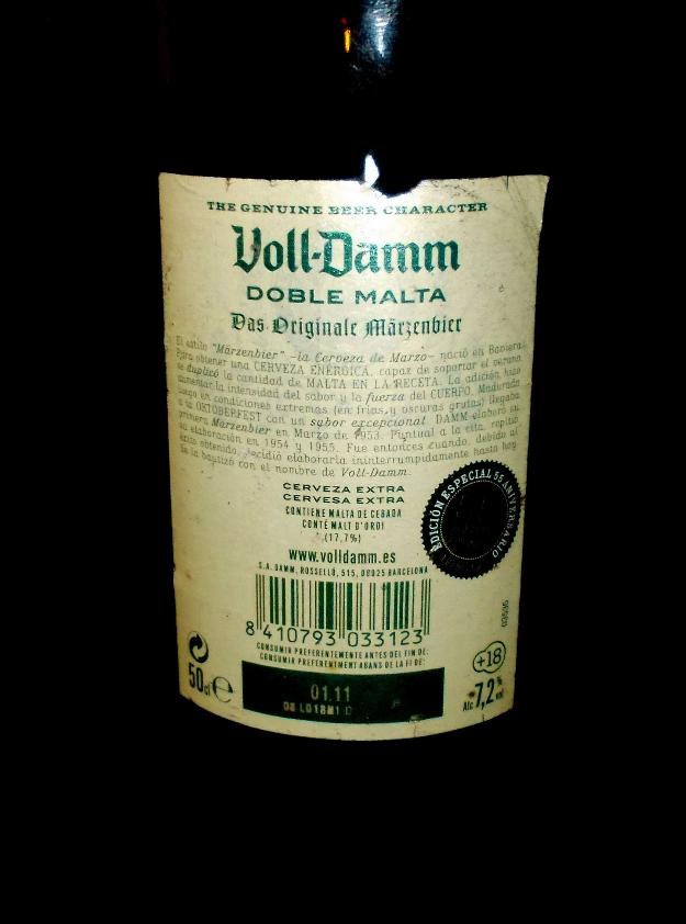 Botella cerveza voll-damm 55 aniversario