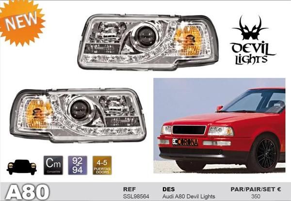 FAROS DEVIL LIGHTS LUZ DIURNA DAY LINE AUDI 80 92-94