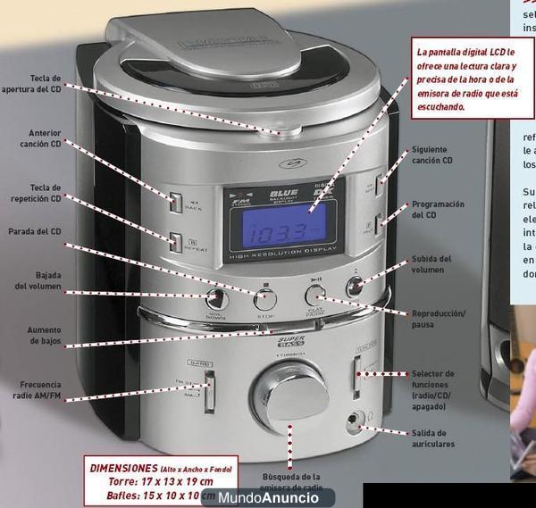 MICROCADENA HI-FI CON PANTALLA LCD y MANDO A DISTANCIA