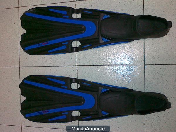 Se venden Aletas mares volo racer 46/47, aletas Omer  Millennium 44/46 y traje Omer 6.5mm de neopreno todo en muy buen e