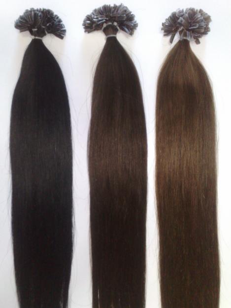 100 Extensiones pelo natural. Keratina lisas 80g 40cm