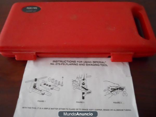 Se vende ESTUCHE ABOCARDADOR Y CORTADOR Marca Rocair  Abocardador para tubos de 3/16\