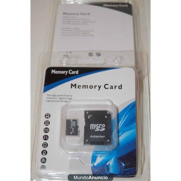 Se venden tarjetas micro sd 16GB con adaptador.