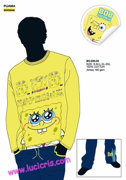 Pijama BOB ESPONJA para caballero