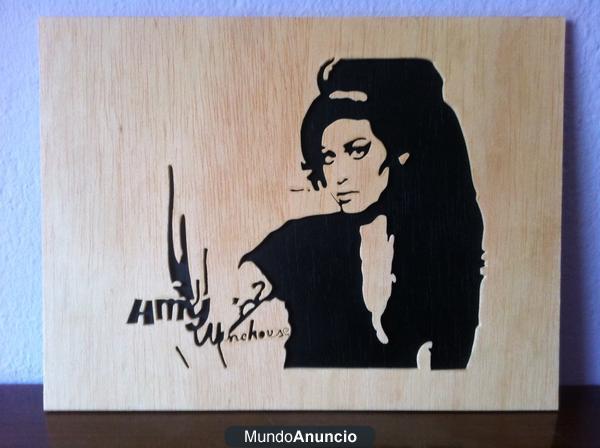 Amy winehouse, cuadro de madera, envio