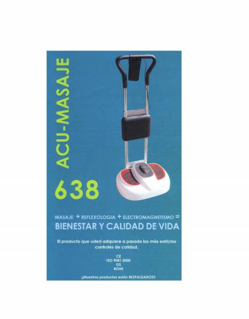 ACU-MASAJE 638, PLATAFORMA VIBRATORIA , a estrenar