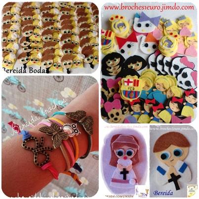 broches a 1 y 2 euros  pulseras   comuniones y bodas