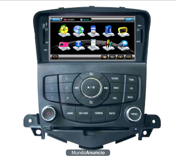 Chevrolet Cruze Dvd Gps Tdt Bluetooth