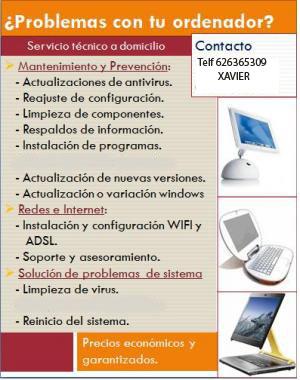 Servicio tecnico informatico a domicilio