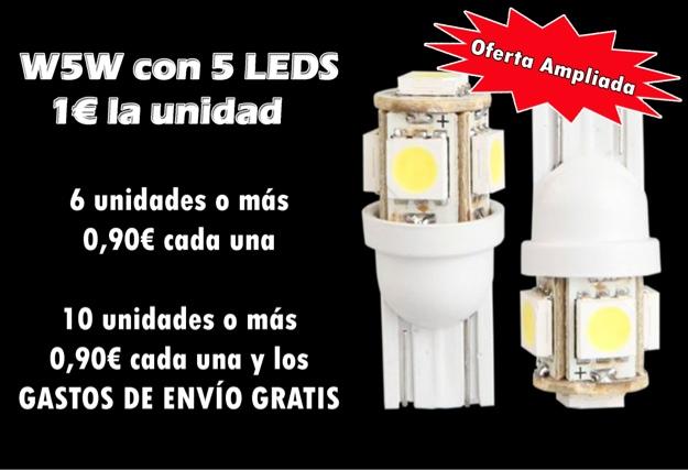 Bombillas led t10 w5w c5w luz blanca