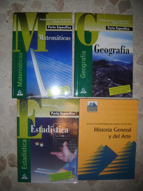 Libros acceso universidad mayores 25 años