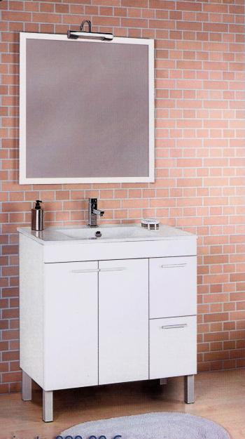 mueble de baño lacado blanco