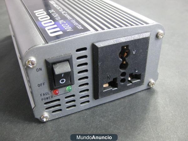 TRANSFORMADOR CONVERTIDOR INVERSOR 1000 /2000 W 12V DC 220V AC, CON USB CARGADOR