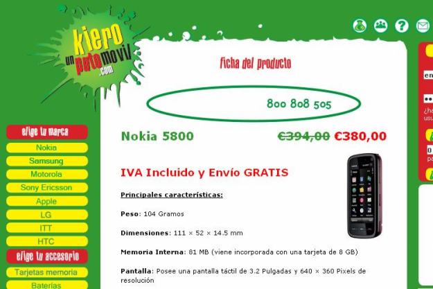 NOKIA 5800 CON REGALO DE ALTAVOCES NOKIA MD-8 LIBRE A ESTRENAR