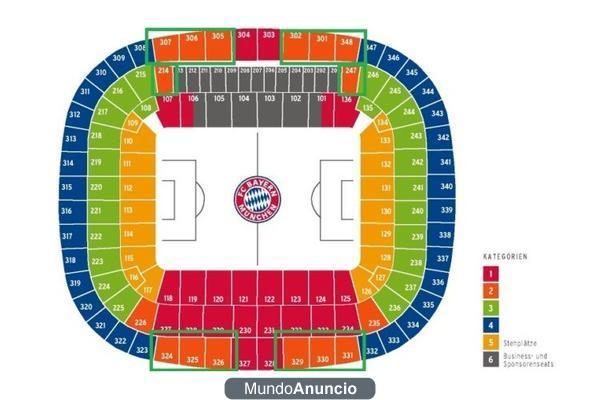 2 Entradas Champions League Chelsea-Bayern Munich