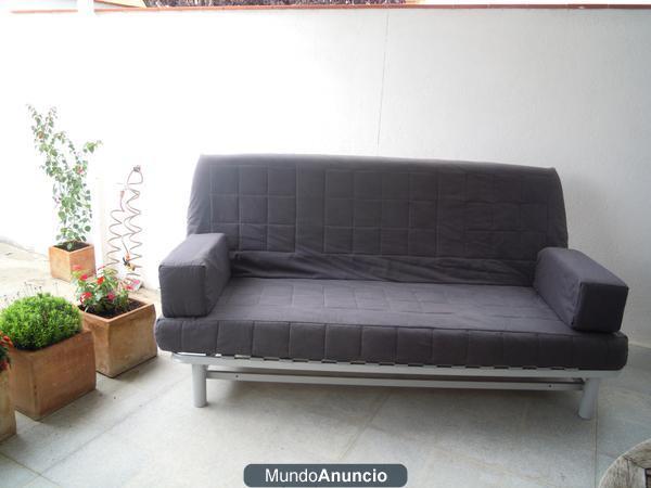 SOFA CAMA 3 PLAZAS + CAJON + COJINES