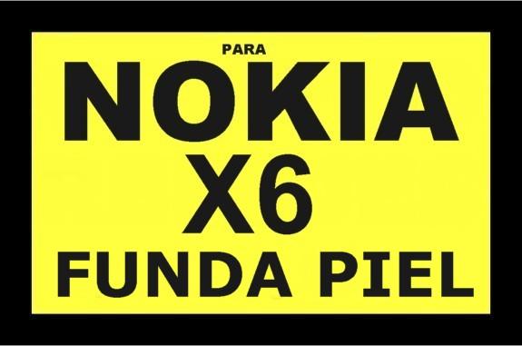 PARA NOKIA X6 FUNDA DE PIEL