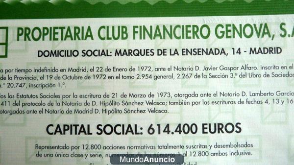 Acciones Club Financiero en Madrid