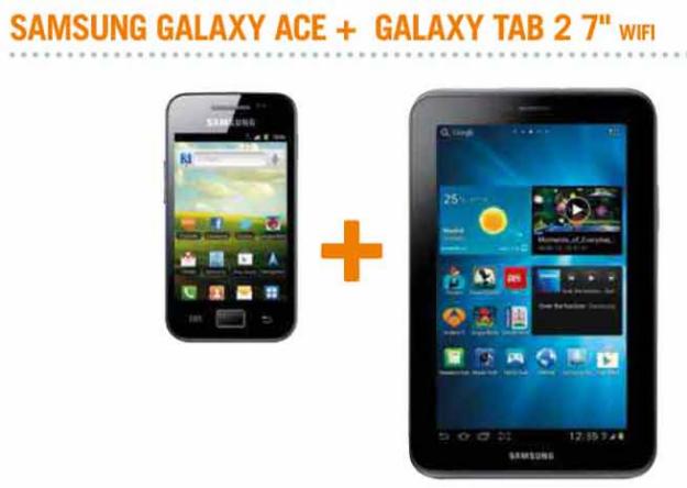 Samsung galaxy ace + galaxy tab 2 7. 0 wifi