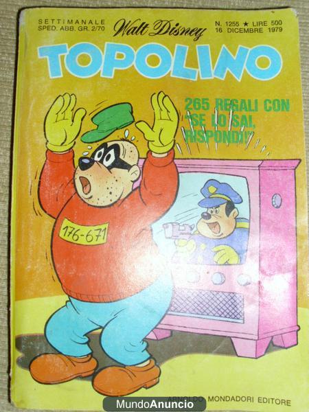 Vendo Tebeo TOPOLINO, 1979, de Walt Disney EN ITALIANO