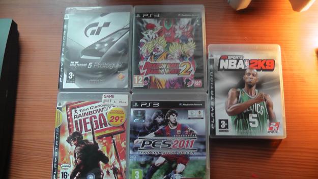 ps3+2mandos+5juegos