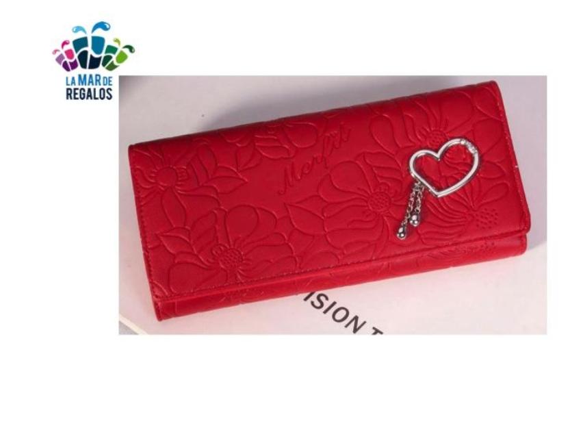 Cartera Billetera mujer roja