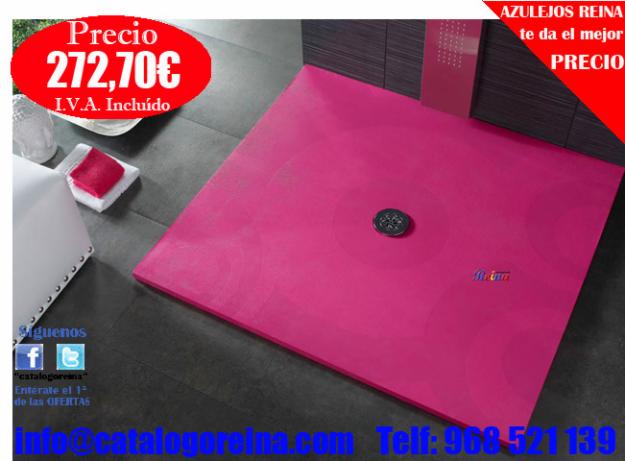 Plato de Ducha Modelo HURACÁN 85x85 Fucsia  en Badajoz