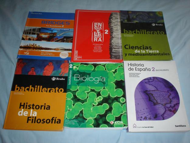 Libros de 2º de bachillerato ciencias.