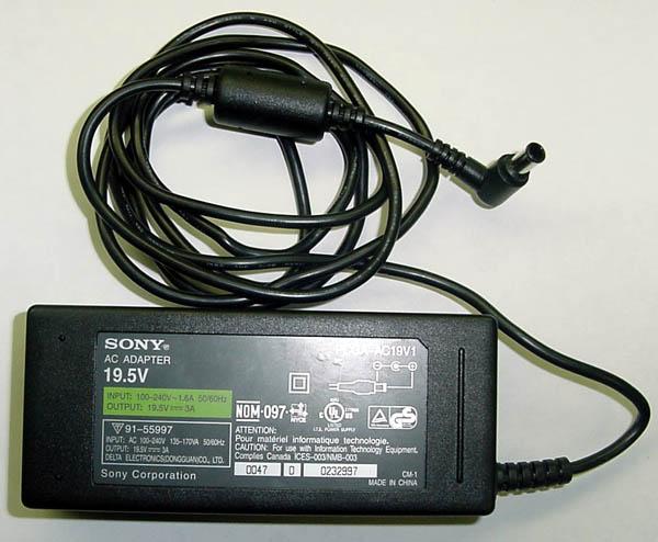 Cargador Sony Vaio 19,5V VGP-AC19V14 CA Adaptador