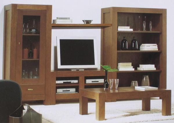 Salón T.V. Madera Maciza de Roble a Precios de Aglomerado