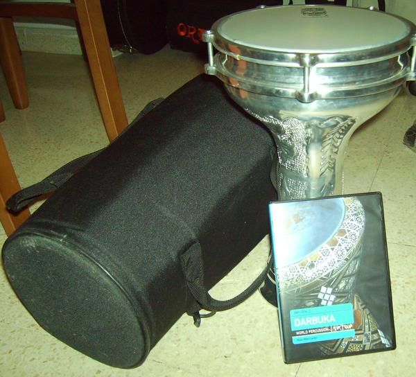 Darbuka turca de aluminio + funda de lona