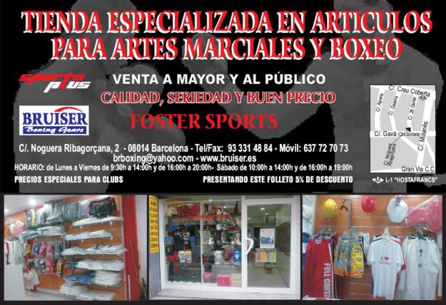 TIENDA ESPECIALIZADA DE ARTES MARCIALES Y DEPORTES DE CONTACTO