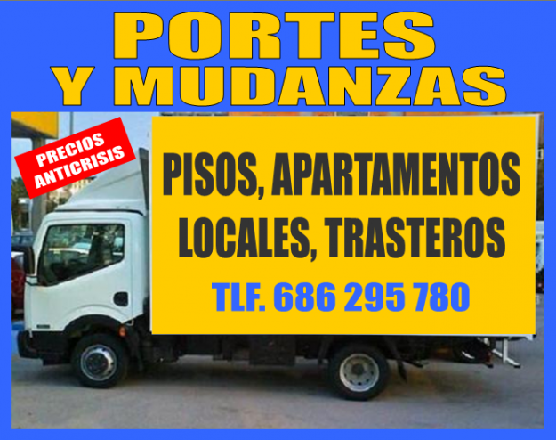 Transportes y Mudanzas Amador. Telf. 686 295 780.