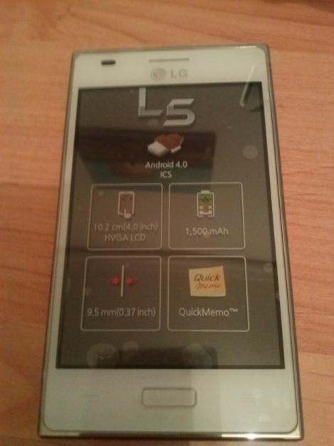 vendo LG optimus L5 blanco E 610