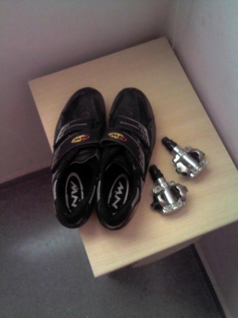 Zapatos ciclismo NW con pedales Shimano