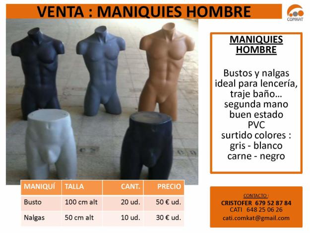 VENTA MANIQUIES HOMBRE