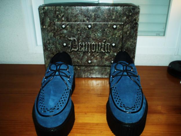 CREEPERS DE ANTE AZUL  TALLA 43, 5  