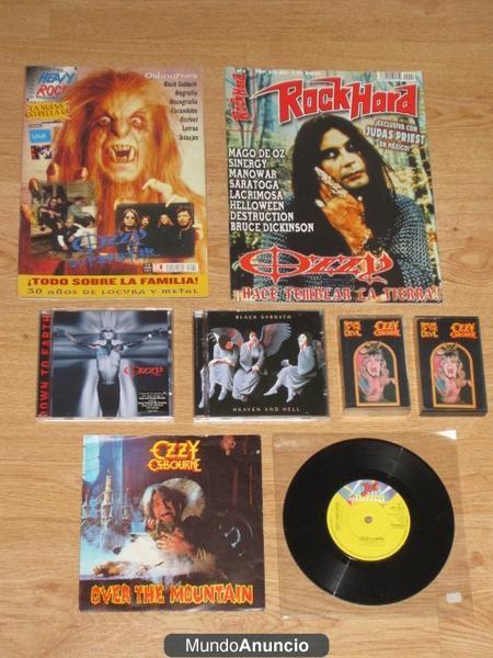 lote OZZY OSBOURNE y BLACK SABBATH cd\'s revistas