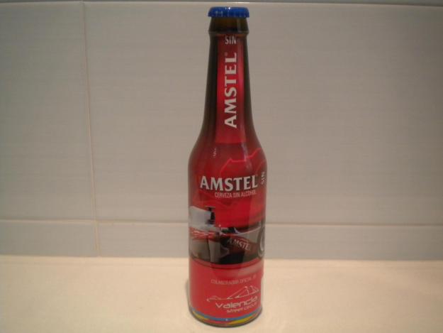 Botellin cerveza AMSTEL formula I Valencia street circuit