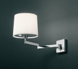 Vibia Swing Aplique doble - Pantalla Algodón Cromo - iLamparas.com