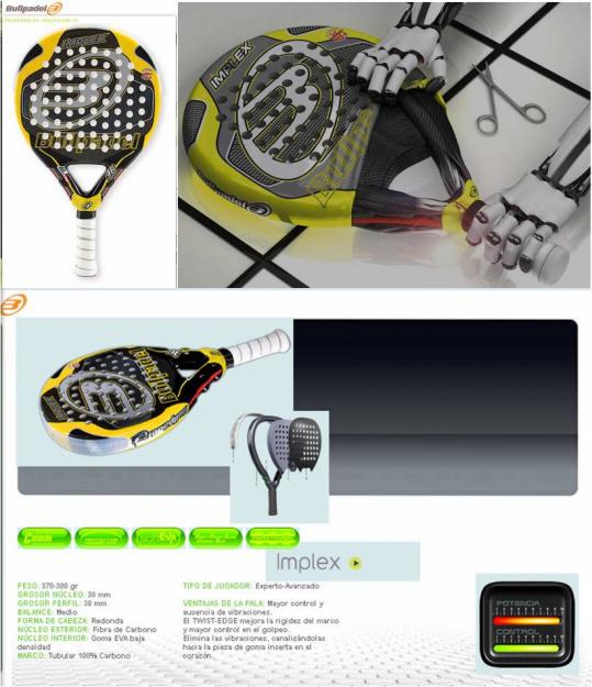 PALA DE PADEL BULLPADEL IMPLEX 2009