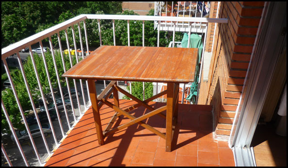 Mesa Plegable de Madera Maciza