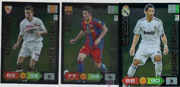 Adrenalyn 2010-2011 Edición Especial BBVA (Di María, Villa y Jesús Navas)